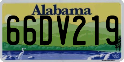 AL license plate 66DV219