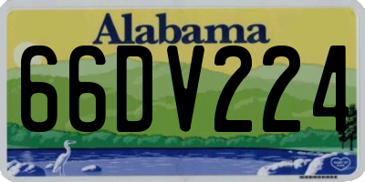 AL license plate 66DV224