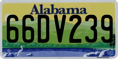 AL license plate 66DV239