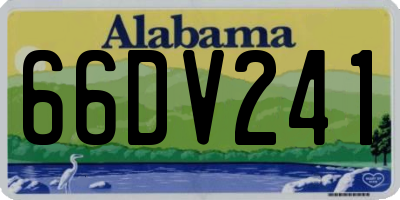 AL license plate 66DV241