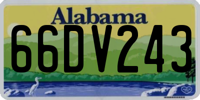 AL license plate 66DV243