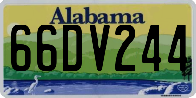 AL license plate 66DV244