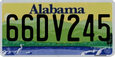 AL license plate 66DV245