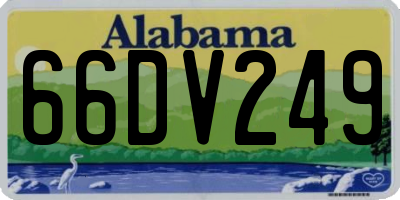 AL license plate 66DV249