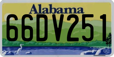 AL license plate 66DV251