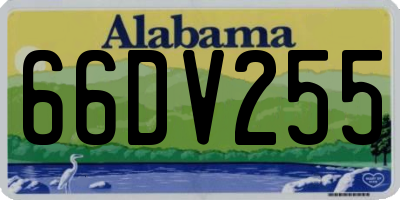AL license plate 66DV255