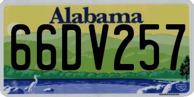 AL license plate 66DV257