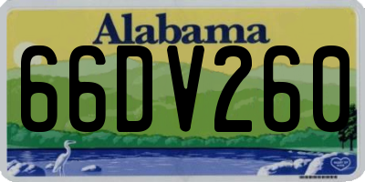 AL license plate 66DV260