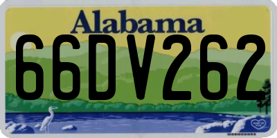 AL license plate 66DV262