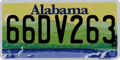 AL license plate 66DV263