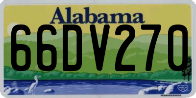AL license plate 66DV270