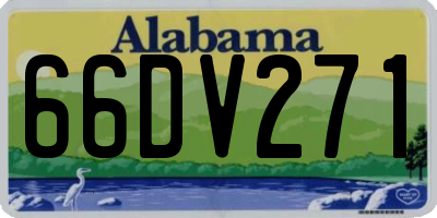 AL license plate 66DV271