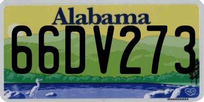 AL license plate 66DV273