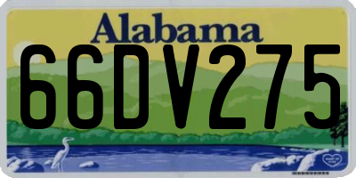 AL license plate 66DV275
