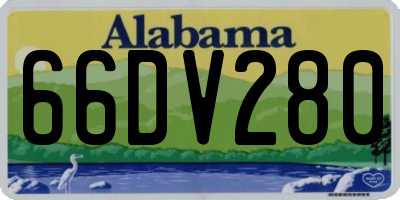AL license plate 66DV280