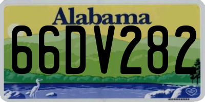 AL license plate 66DV282