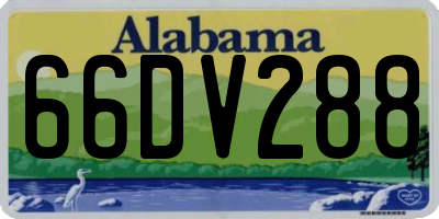 AL license plate 66DV288