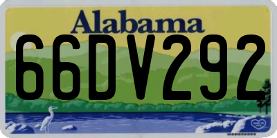 AL license plate 66DV292