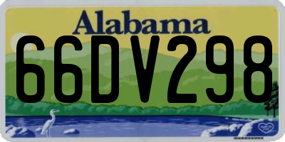 AL license plate 66DV298