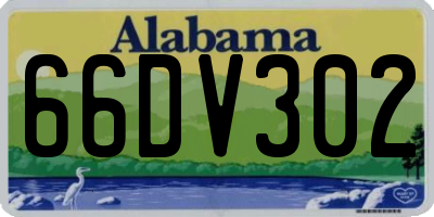 AL license plate 66DV302