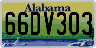 AL license plate 66DV303