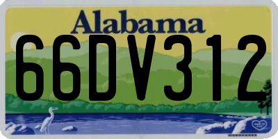 AL license plate 66DV312