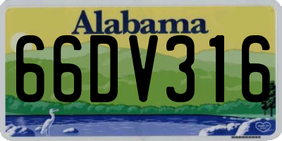 AL license plate 66DV316