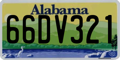 AL license plate 66DV321