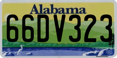 AL license plate 66DV323
