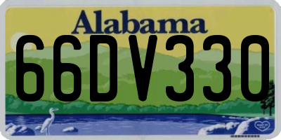 AL license plate 66DV330