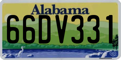 AL license plate 66DV331