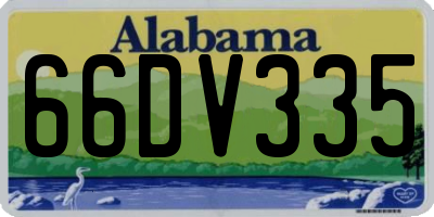 AL license plate 66DV335