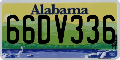 AL license plate 66DV336