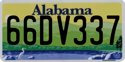 AL license plate 66DV337
