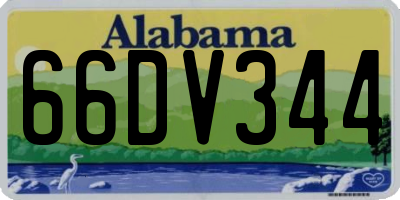 AL license plate 66DV344
