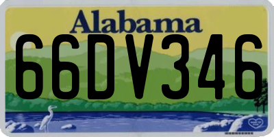 AL license plate 66DV346