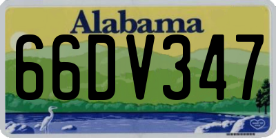 AL license plate 66DV347