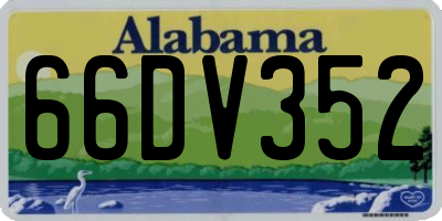 AL license plate 66DV352