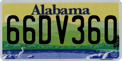 AL license plate 66DV360