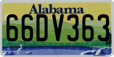 AL license plate 66DV363