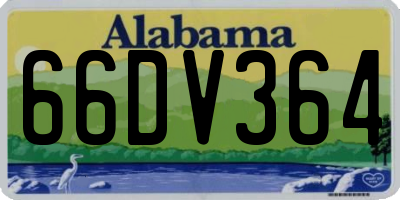AL license plate 66DV364