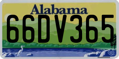 AL license plate 66DV365