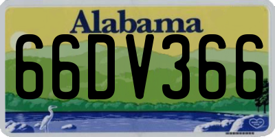 AL license plate 66DV366