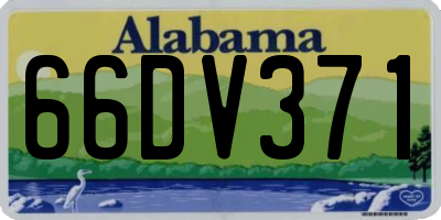 AL license plate 66DV371
