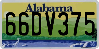AL license plate 66DV375