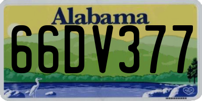 AL license plate 66DV377