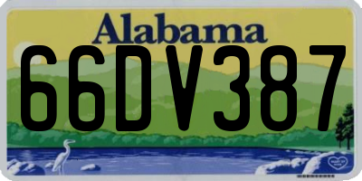 AL license plate 66DV387