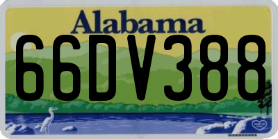 AL license plate 66DV388