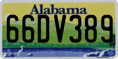 AL license plate 66DV389
