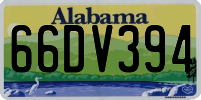 AL license plate 66DV394